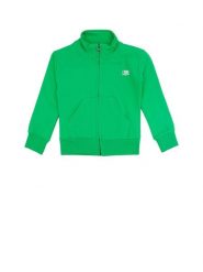 Bluza z bawełna z pełny zamek błyskawiczny na co dzień. Zielone bluzy damskie LEONE 1947 APPAREL, bez wzorów, z bawełny, bez ramiączek, bez kaptura. Za 63.11 zł.