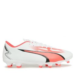 Buty do piłki nożnej Puma. Białe buty sportowe męskie Puma, bez wzorów, bez zapięcia. Za 159.99 zł.
