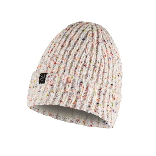 Czapka wełniana Buff Lifestyle Knitted & Fleece Band Hat. Białe czapki damskie Buff, na jesień, bez wzorów, z wełny. Za 155.30 zł.