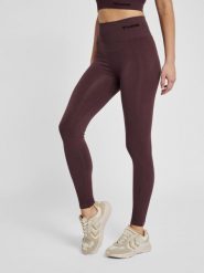 Damskie wysokie legginsy Hummel TIF. Brązowe legginsy damskie Hummel, bez wzorów, z dzianiny. Za 160.50 zł.