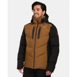 Męska kurtka narciarska Kilpi SKIMMIO-M. Brązowe kurtki sportowe męskie Kilpi, m, bez wzorów, z nylonu, bez kaptura, narciarskie. Za 525.33 zł.