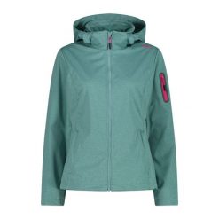 Kurtka damska turystyczna CMP 39A5016M. Zielone kurtki sportowe damskie CMP, l, bez wzorów, z softshellu, bez ramiączek, z kapturem, trekkingowe. Za 340.00 zł.