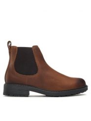 Clarks Sztyblety Orinoco2 Lane 261747824 Brązowy. Brązowe botki damskie Clarks, bez wzorów, z nubiku, bez obcasa, na płaskiej podeszwie, bez zapięcia. Za 479.99 zł.