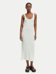 Calvin Klein Jeans Sukienka letnia LV047F303G Zielony jasny Slim Fit. Zielone sukienki damskie Calvin Klein Jeans, na lato, m, bez wzorów, z jeansu, bez kołnierzyka, bez ramiączek. Za 699.99 zł.