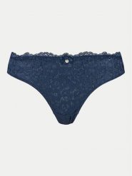 Hunkemöller Stringi Marine 206319 Granatowy. Niebieskie majtki damskie Hunkemöller, z syntetyku. Za 39.99 zł.