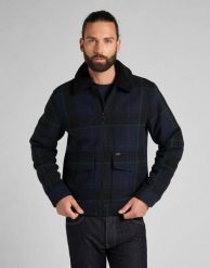 LEE CHETOPA WINTER JACKET MĘSKA KURTKA PRZEJŚCIOWA W KRATĘ NAVY L86PCS35 112122755. Niebieskie kurtki męskie Lee, l, bez wzorów, bez kaptura. Za 419.99 zł.