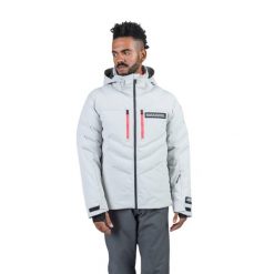 Kurtka narciarska Rossignol męska Hero Blackside puffy JKT szara. Szare kurtki sportowe męskie Rossignol, m, bez wzorów, bez kaptura, narciarskie. W wyprzedaży za 2,229.00 zł.