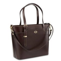 Shopperka klasyczna BETLEWSKI BVP-109 c. brązowa. Brązowe shopperki damskie Betlewski, bez wzorów, ze skóry, bez dodatków. Za 439.00 zł.