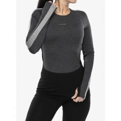 Bluza termoaktywna damska Icebreaker 260 ZoneKnit LS Crewe. Szare bielizna sportowa damska Icebreaker, l, bez wzorów. Za 429.99 zł.