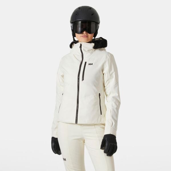 Damska kurtka narciarska Helly Hansen Valdisere 2.0. Białe kurtki sportowe damskie Helly Hansen, na zimę, bez wzorów, bez ramiączek, bez kaptura, narciarskie. W wyprzedaży za 1,243.50 zł.