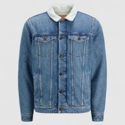 Kurtka Jack & Jones Jean Jkt Niebieski Denim. Niebieskie kurtki męskie Jack&Jones, bez wzorów, z denimu, bez kaptura. Za 341.45 zł.