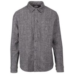 Trespass Potsgrove - Koszula męska na co dzień w szarą jodełkę. Szare koszule męskie Trespass, m, bez wzorów, z dzianiny, sportowe, bez kołnierzyka, bez ramiączek. Za 279.99 zł.