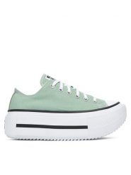 Converse Trampki Ctas Lift Double Stack A18862C Zielony. Zielone trampki i tenisówki damskie Converse, bez wzorów, z materiału, bez zapięcia. Za 419.99 zł.