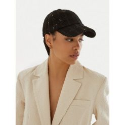 Czapka z daszkiem TWINSET. Czarne czapki damskie Twinset, bez wzorów. Za 289.99 zł.