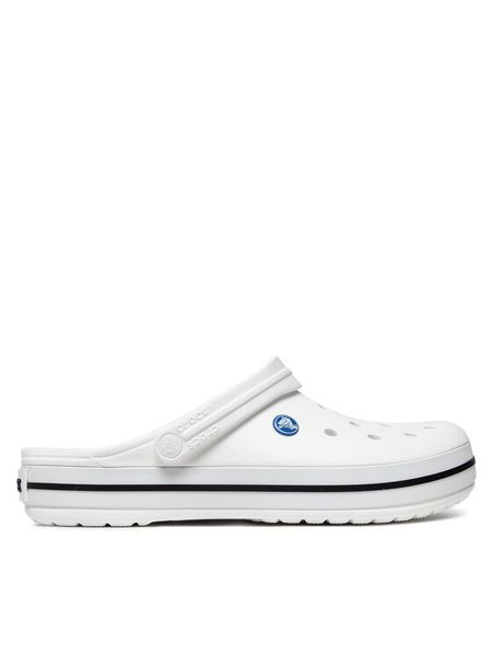 Crocs Klapki Crocband 11016 Biały. Białe klapki męskie Crocs, bez wzorów, z tworzywa sztucznego, bez zapięcia. Za 259.99 zł.