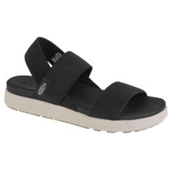 Sandały do chodzenia damskie, Keen Elle Backstrap. Czarne sandały damskie Keen, bez wzorów, bez obcasa, bez zapięcia. Za 259.00 zł.