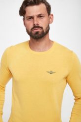 Sweter męski AERONUATICA MILITARE. Swetry męskie Aeronautica Militare, m, bez wzorów, bez kołnierzyka, bez ramiączek. W wyprzedaży za 366.75 zł.