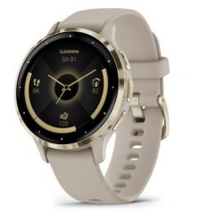 Zegarek Garmin Venu 3S 41mm Beżowy. Brązowe, cyfrowe zegarki sportowe Garmin, bez wzorów, szklane, do biegania. Za 1,917.99 zł.