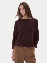 Kontatto Sweter 3M0801C Brązowy Regular Fit. Brązowe swetry nierozpinane damskie Kontatto, m, bez wzorów, z syntetyku, bez kołnierzyka, bez ramiączek. Za 269.99 zł.