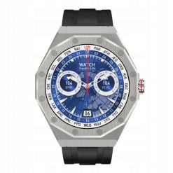 Zegarek Smartwatch Kiano Elegance Sliver srebrny, Bluetooth, NFC, tryby sportowe. Szare zegarki męskie Kiano, bez wzorów, srebrne. W wyprzedaży za 119.00 zł.