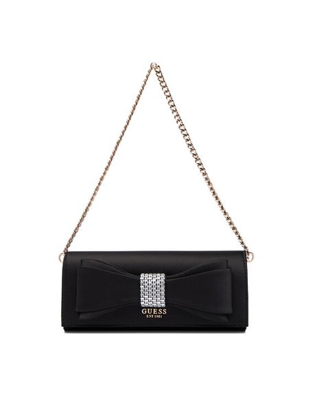 Guess Torebka Elsie Mini HWSS96 50710 Czarny. Czarne torebki do ręki damskie Guess, z aplikacjami, z materiału, bez dodatków. Za 679.99 zł.