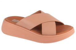 Sandały FitFlop Wygodne Beżowe Letnie. Brązowe sandały damskie Flip Flop, bez wzorów, z gumy, bez obcasa, bez zapięcia. Za 460.20 zł.