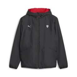 Męska kurtka z kapturem Puma FERRARI STYLE REVERSIBLE czarna 62097801 r M. Czarne kurtki męskie Puma, m, bez wzorów, z nylonu, eleganckie, z kapturem. Za 454.31 zł.