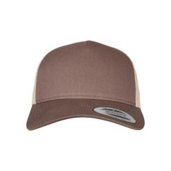 Czapka Flexfit 5-panel retro 2-tone. Brązowe czapki damskie FLEXFIT, bez wzorów, retro. Za 86.50 zł.