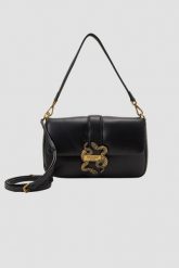 JUST CAVALLI Czarna torebka Range C New Iconic Puffy - Style 1. Czarne torebki do ręki damskie Just Cavalli, bez wzorów, ze skóry, bez dodatków. W wyprzedaży za 699.99 zł.