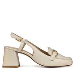 Czółenka Geox. Brązowe czółenka damskie Geox, bez wzorów, bez obcasa, bez zapięcia. Za 309.99 zł.