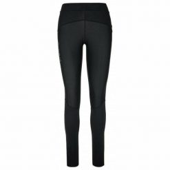 Damskie legginsy do biegania Kilpi KARANG-W. Czarne legginsy damskie Kilpi, bez wzorów, z gumy. Za 149.50 zł.