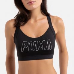 Biustonosz damski Puma train. Czarne bielizna sportowa damska Puma, m, bez wzorów. Za 49.90 zł.