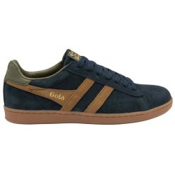 Trenerzy Gola Equipe II Suede. Niebieskie obuwie sportowe damskie Gola, bez wzorów, z zamszu, bez zapięcia, tenisowe. Za 385.00 zł.