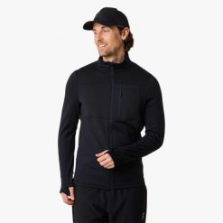 Bluza polarowa turystyka męska Swedemount Trondheim Midlayer Full Zip. Czarne bluzy sportowe męskie SWEDEMOUNT, m, bez wzorów, z polaru, bez kaptura, narciarskie. Za 185.00 zł.