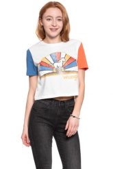 WRANGLER T SHIRT DAMSKI CROP TEE EGRET OFF WHITE W7382GFIO 112131030. Białe t-shirty damskie Wrangler, xs, bez wzorów, vintage, bez kołnierzyka, bez ramiączek. W wyprzedaży za 39.99 zł.