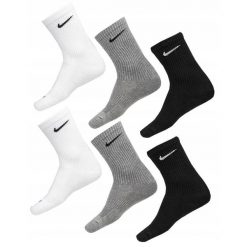 Skarpety Nike Everyday Cushioned 6 par. Brązowe skarpetki damskie Nike, bez wzorów. Za 106.00 zł.