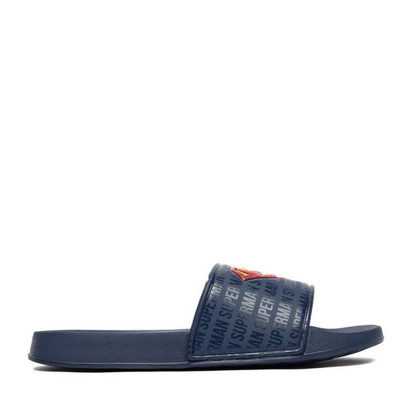 Klapki Superman. Niebieskie klapki męskie Superman, bez wzorów, bez zapięcia. Za 59.99 zł.