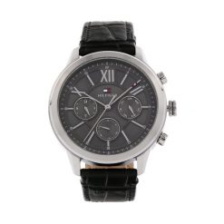 Zegarek Tommy Hilfiger. Czarne zegarki męskie Tommy Hilfiger, bez wzorów. Za 699.99 zł.