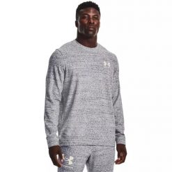 Bluza męska Under Armour RIVAL TERRY LC CREW M. Szare bluzy męskie Under Armour, m, bez wzorów, sportowe, bez ramiączek, bez kaptura. Za 129.99 zł.