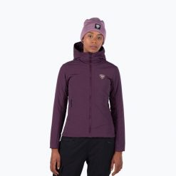 Kurtka ocieplana damska Rossignol Opside Hoodie. Fioletowe kurtki sportowe damskie Rossignol, na zimę, bez wzorów, bez ramiączek, bez kaptura, narciarskie. Za 899.99 zł.