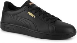 Buty sneakersy sportowe trampki czarne unisex PUMA SMASH 3.0. Czarne trampki i tenisówki damskie Puma, z aplikacjami, z gumy, bez zapięcia. Za 169.00 zł.