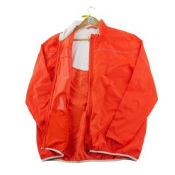 Second life - Kurtka przeciwwiatrowa męska Climacool pomarańczowa - Stan dobry. Brązowe kurtki sportowe męskie Adidas, m, bez wzorów, z materiału, bez kaptura, climacool (adidas). Za 138.16 zł.