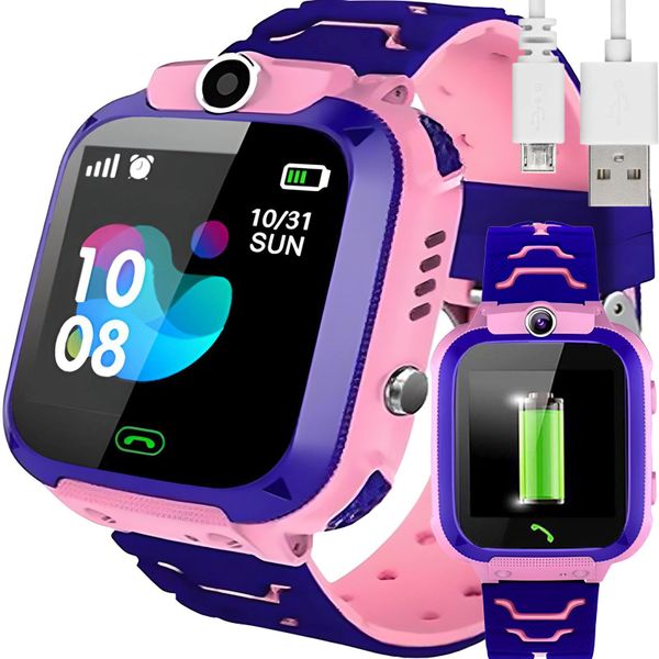 Smartwatch Retoo Q12 Różowy (E044-1). Czerwone zegarki smartwatch Retoo, bez wzorów. Za 51.99 zł.