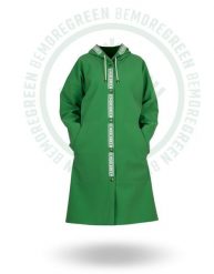 Płaszcz damski BEMOREGREEN 907 wodoochronny. Zielone płaszcze damskie Pros, xs, bez wzorów, z bawełny, bez kołnierzyka, bez kaptura. Za 427.00 zł.