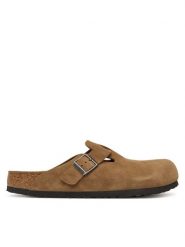 Birkenstock Klapki Boston 1032813 Brązowy. Brązowe klapki męskie Birkenstock, bez wzorów, ze skóry, bez zapięcia. Za 694.99 zł.