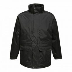 Kurtka Parka Przeciwdeszczowa Męska Darby III. Czarne parki męskie Regatta, na zimę, m, bez wzorów, z materiału, eleganckie, bez kołnierzyka, z kapturem. Za 306.99 zł.