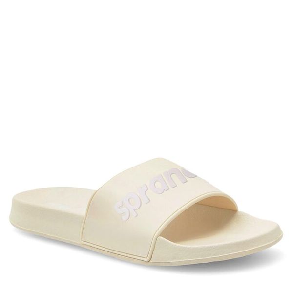 Klapki Sprandi. Brązowe klapki damskie Sprandi, bez wzorów, bez obcasa, bez zapięcia. Za 49.99 zł.