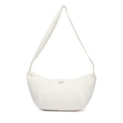 Torebka Guess Jeans. Białe listonoszki damskie Guess Jeans, z aplikacjami, z jeansu, bez dodatków. Za 259.99 zł.