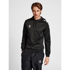 Bluza z kapturem Hummel hmlCORE. Czarne bluzy damskie Hummel, xl, bez wzorów, z materiału, klasyczne, bez ramiączek, z kapturem. Za 191.20 zł.