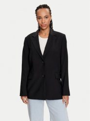 Calvin Klein Jeans Marynarka J20J223926 Czarny Relaxed Fit. Czarne marynarki i żakiety damskie Calvin Klein Jeans, bez wzorów, z jeansu, bez kołnierzyka, bez ramiączek. Za 439.99 zł.